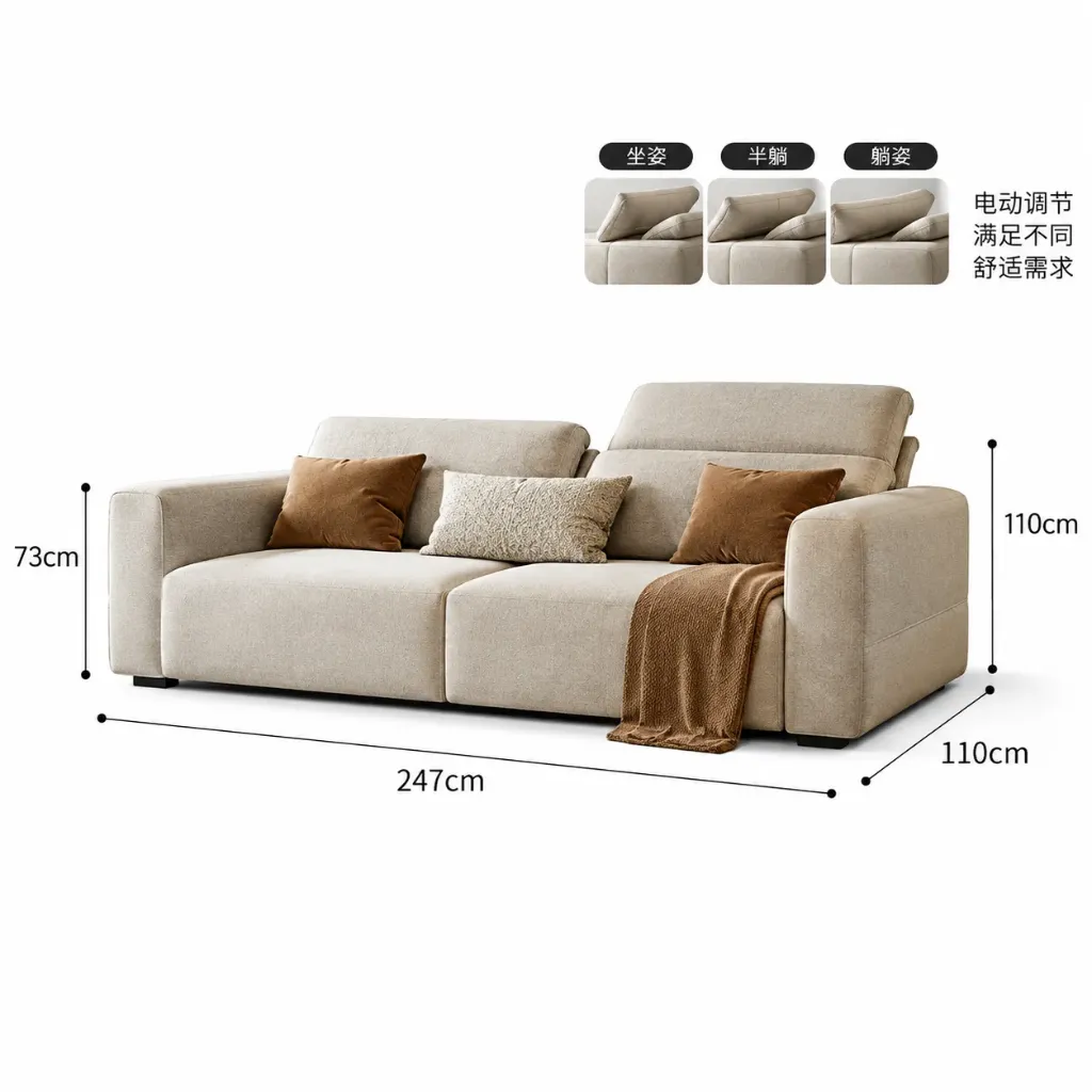 Cama Eléctrica Tapizada King Size