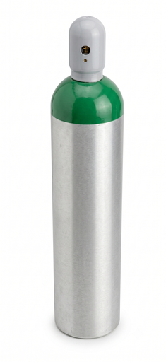 [1802ED] Tanque de Oxígeno de 3600 Litros con Válvula CGA-540 y Tapa,  Aluminio MM 