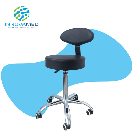[INN-L060]  Taburete Giratorio Con Espaldar InnCare 