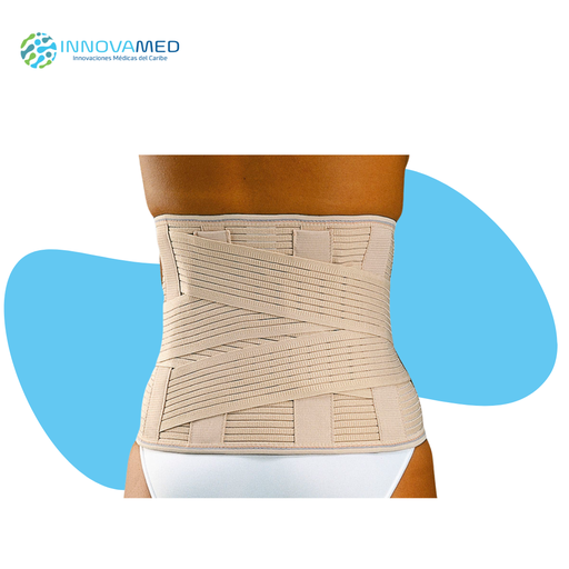 [IM-EB732] Faja sacro Lumbar/6 estaciones Crema S/M