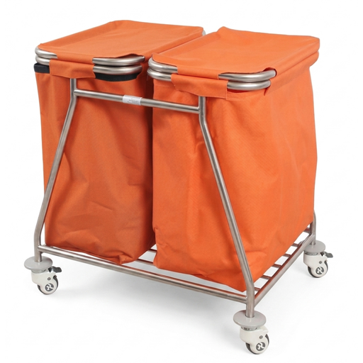 Carro de Lavanderia Para Ropa Sucia de Dos Bolsas Rodable InnCare