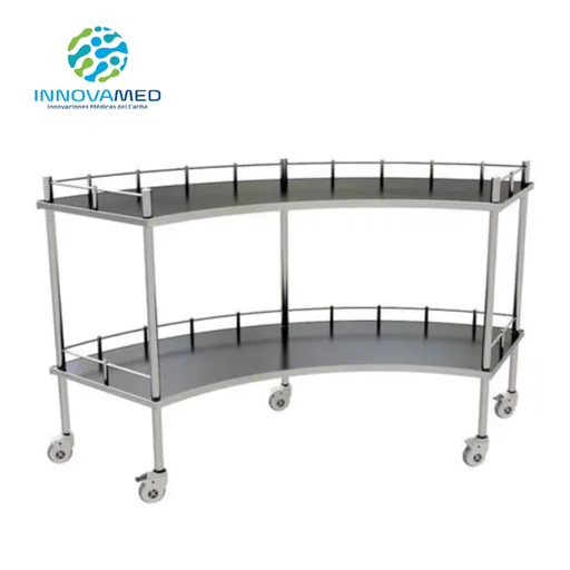 [INN-L114] Mesa para Instrumental Quirúrgico Semi Circular, Curva Quirófano