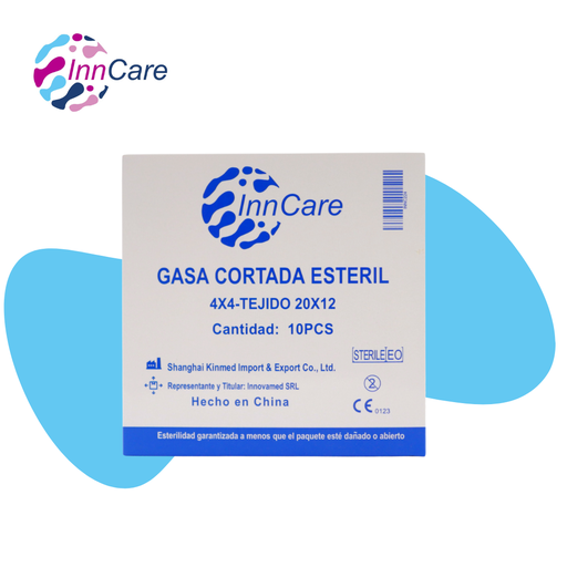 [INN-210] Compresa de Gasa 4X4 Estéril, Tejido 20 x 12, InnCare