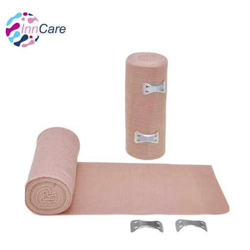 [INN-316]  Venda Elástica de 6" x 5M, (15 cm x 5 m) Color Piel, 75 gms InnCare