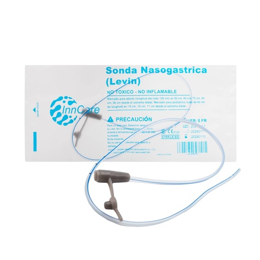 [INN-424]  Sonda Nasogástrica (Levin) FR5, Tubo de 40 cm InnCare
