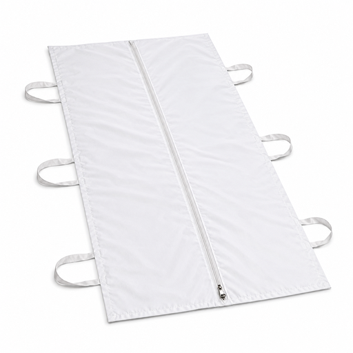 [LC-001] Bolsa para Cadáveres Blanca Oxford con 6 Asas para Morgue Hospital y Funeraria