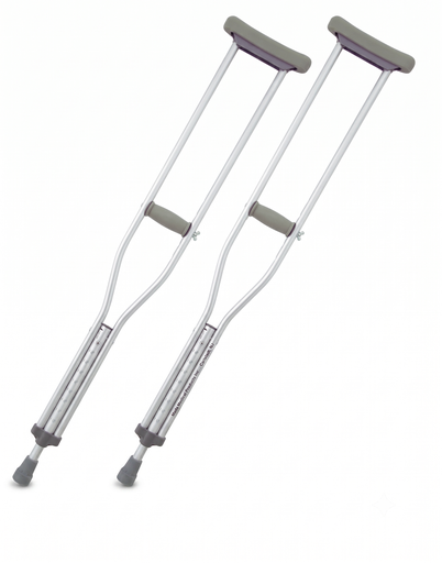 [YK7420L] Muletas de Aluminio L par 132 A 152.4cm