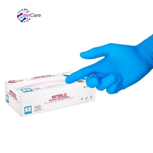 Guantes de Nitrilo Azul InnCare Basic C/100