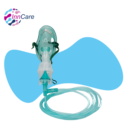  Mascarilla para Nebulizador Con Tubo, Color Verde InnCare   