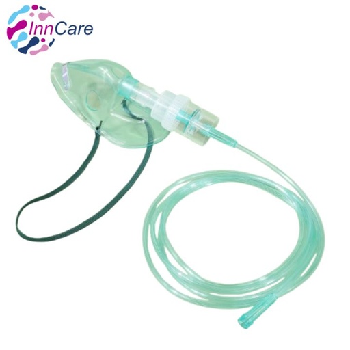  Mascarilla para Nebulizar Con Tubo, Color Verde InnCare   