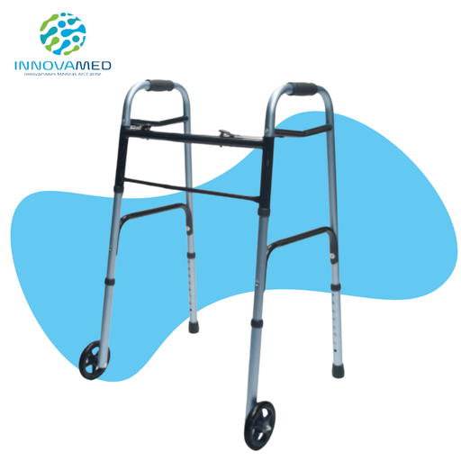 [716270B-2] Andador para Adultos con 2 Ruedas, Azul Lumex