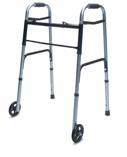 [716270B-2] Andador para Adultos con 2 Ruedas, Azul Lumex