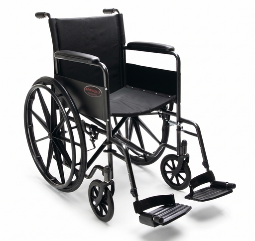[3H020120] Silla de Ruedas con Brazo de Escritorio Desmontable, Reposapiés Abatible Desmontable LX 18X16 (Nylon)
