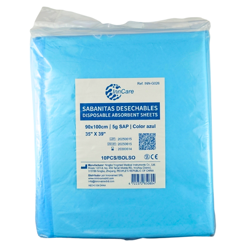 [INN-G026] Sabanitas Desechables Absorbentes de 35 x 39" (90 x 100CM) InnCare 