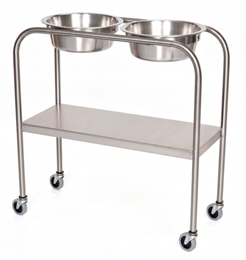 [INN-L093] Lavamanos Doble de Acero Inoxidable Rodable  InnCare