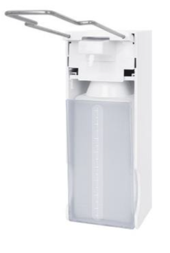 [NV-Y015] Dispensador de Jabon Liquido Presion Codo Tipo Spray color blanco 1000ml Neovist 