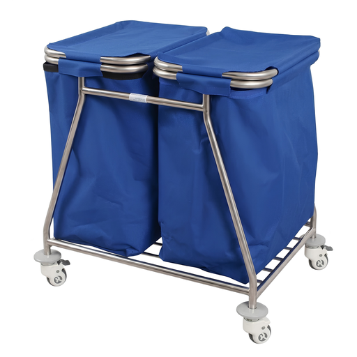 [INN-L099] Carro de Lavanderia Para Ropa Limpia de Dos Bolsas Rodable InnCare  